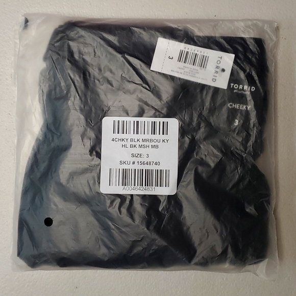 ❤️NWT VINTAGE TORRID MARABOU PANTY - CHEEKY MESH CUT OUT POM POMS - PLUS SIZE - Picture 4 of 8